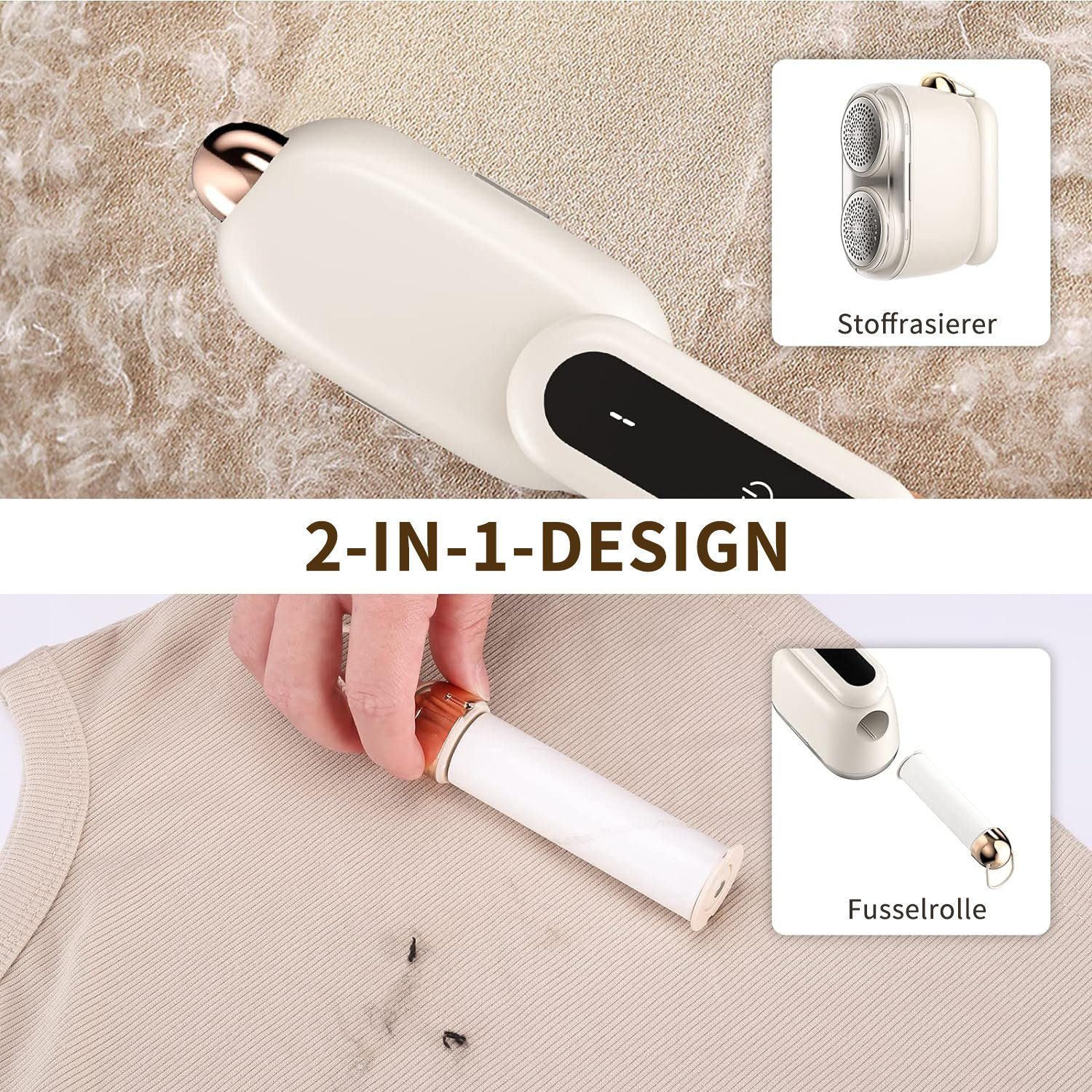 Yaviel Fusselrasierer Elektrisch Fusselentferner Kleidung Lint Remover 20W LED-Anzeige, USB WiederaufladbarLint Fabric Shaver Pilling Rasierer Fuselrasier