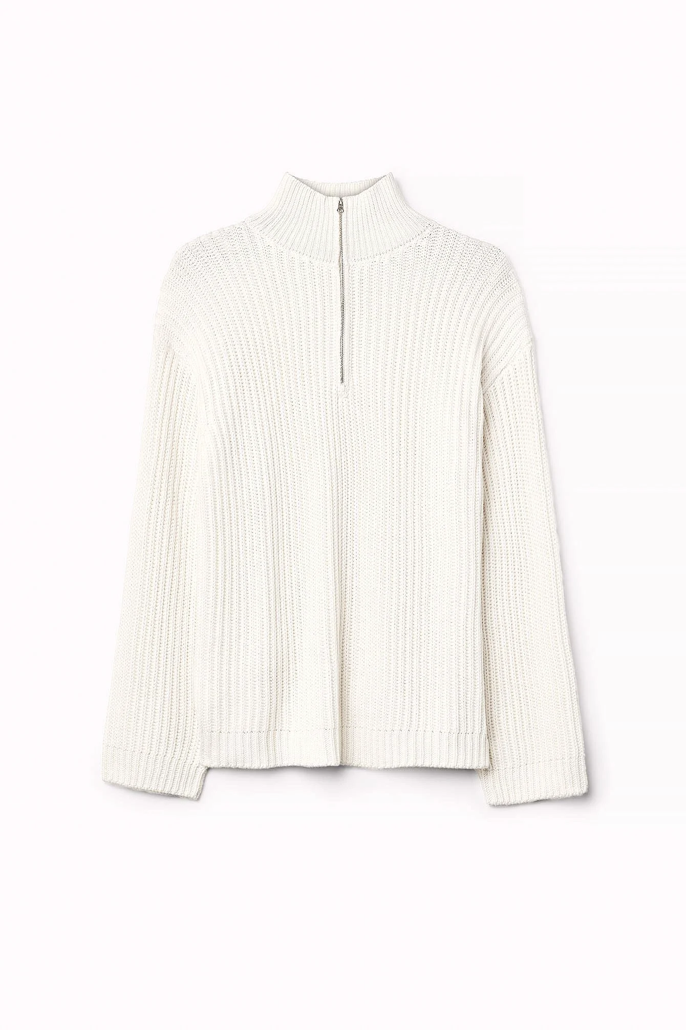 Reißverschluss vorne Strickpullover
