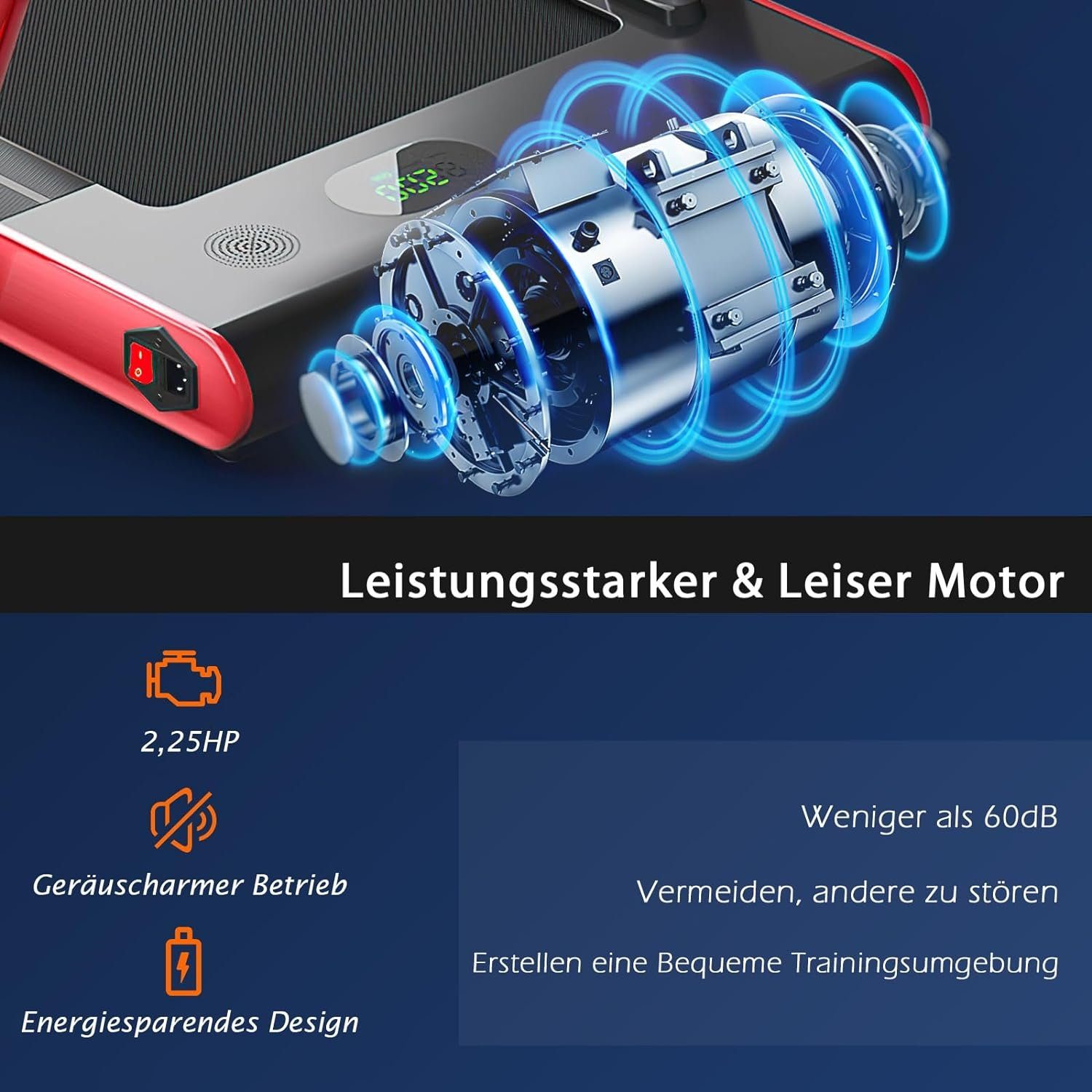 COSTWAY Laufband (2 in 1 Laufband klappbar 2,25HP, Walking Pad unter dem Schreibtisch), mit APP, Bluetooth und Fernbedienung, 1-12 km/h, Laufband für Zuhause