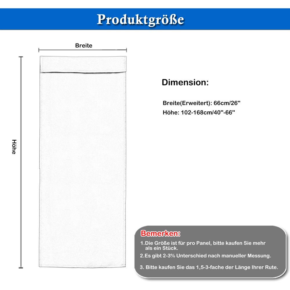 Qelus Raumteiler Verdunkelungstürvorhang Französischer Türvorhang Fensterpaneele