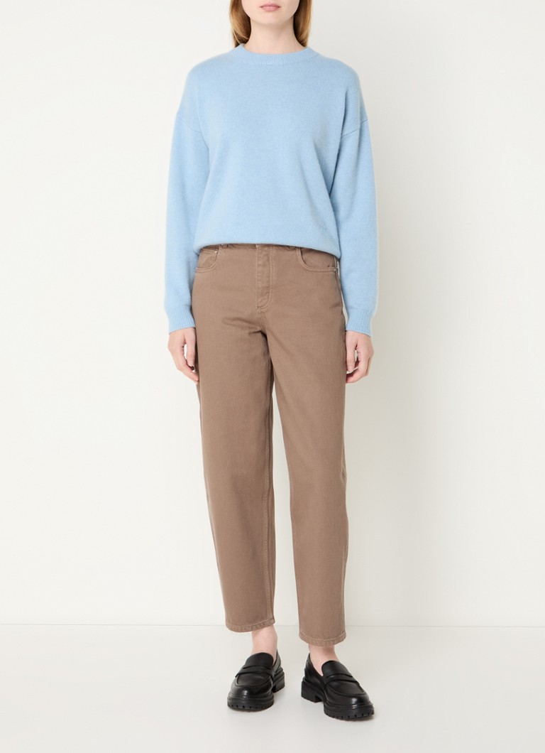 Pantaloni scurți din denim conici cu talie înaltă Claudie Pierlot Luc, spălați
