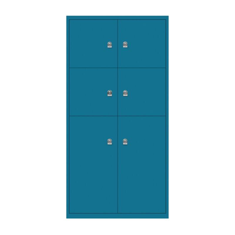 Bisley LateralFile Lodge Stahl Schließfach Schlüssel 800 x 470 x 1.605 mm Blau