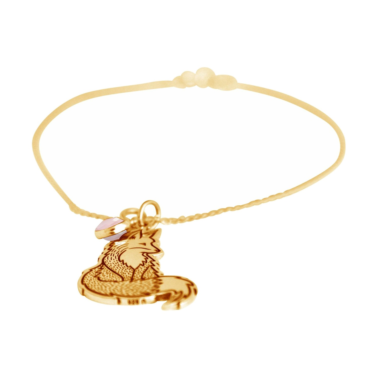 Armband 'Füchsin Rosenquarz'