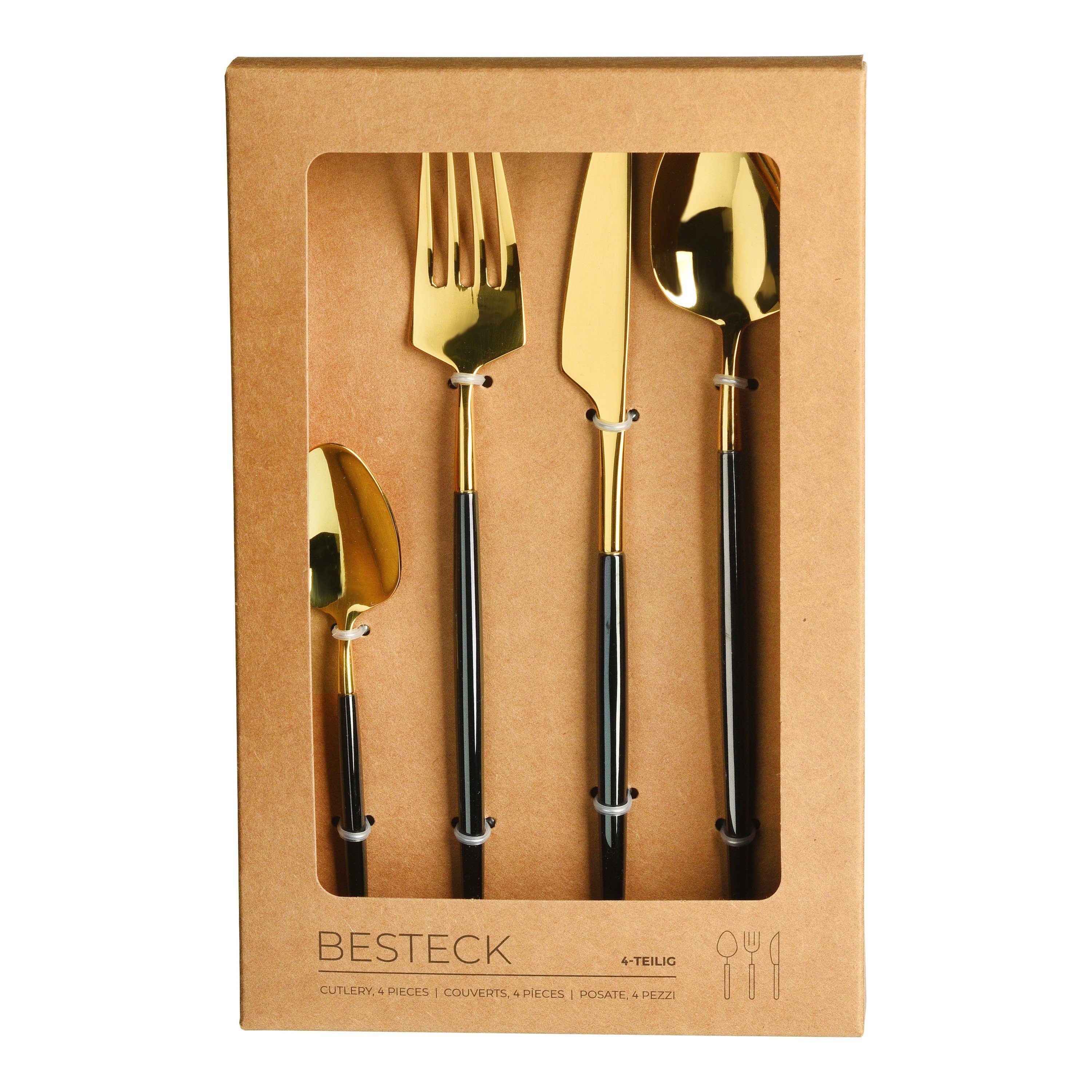 Depot Besteck-Set Besteckset Two Tone, aus Eisen, Chrom, Nickel, Polycarbonat, L 24 Zentimeter