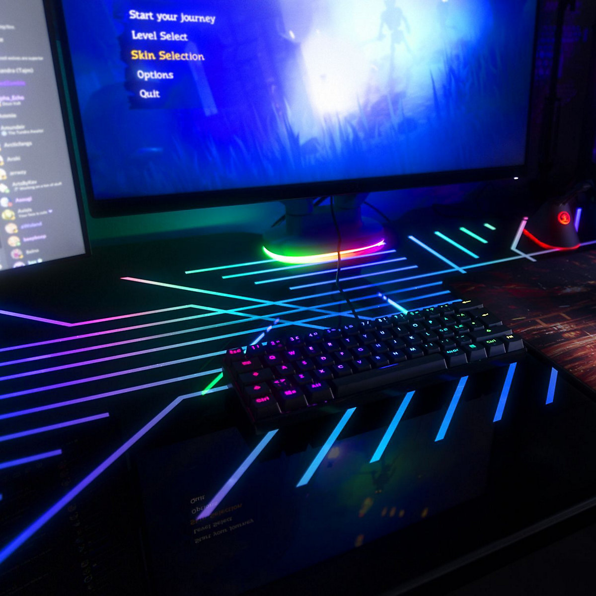 DT420 RGB Gaming Tisch LED-Beleuchtung