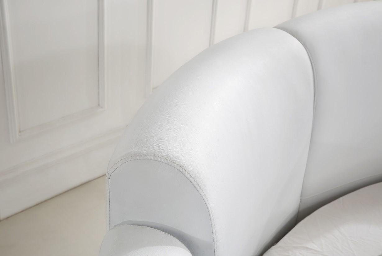 JVmoebel Rundbett Designer Bett Betten Polsterbett Rundbett Ehebett Doppelbett LED (1-tlg., 1x Bett), Made in Europa