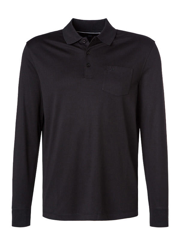 bugatti, Polo-Shirt, Baumwoll-Jersey atmungsaktiv, schwarz