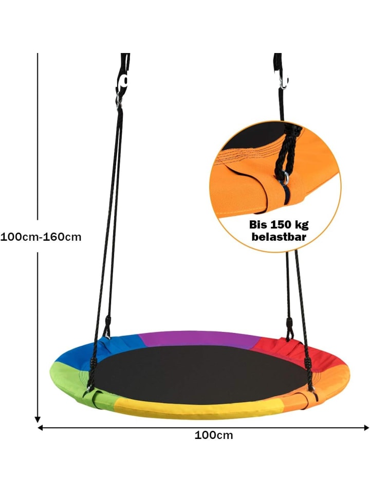 COSTWAY ⌀100cm Nestschaukel in Bunt günstig kaufen onesize