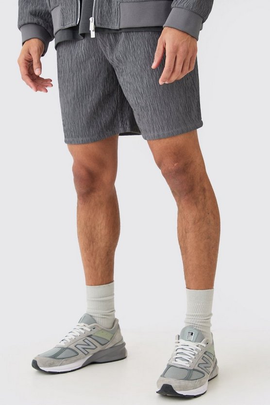 Strukturierte smarte Satin-Shorts