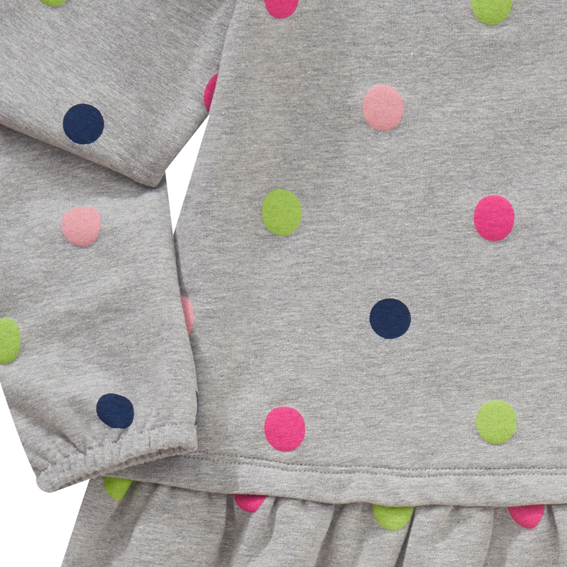 Mädchen Sweatkleid mit Punkten allover