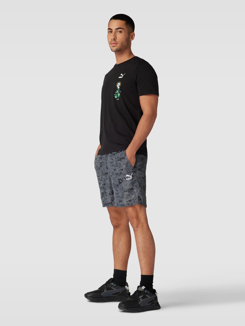 Shorts mit Allover-Print Modell 'CLASSICS SUPER' in schwarz