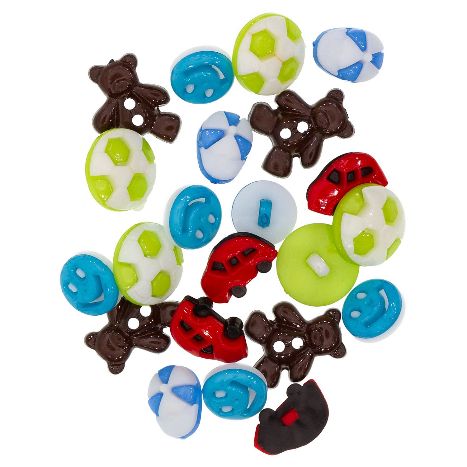 buttinette Kinderknöpfe, Größe: 13–25 mm, Inhalt: 30 Stück