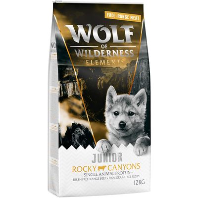 2 x 12 kg Wolf of Wilderness Trockenfutter (Monoprotein) mit Freiland-Fleisch