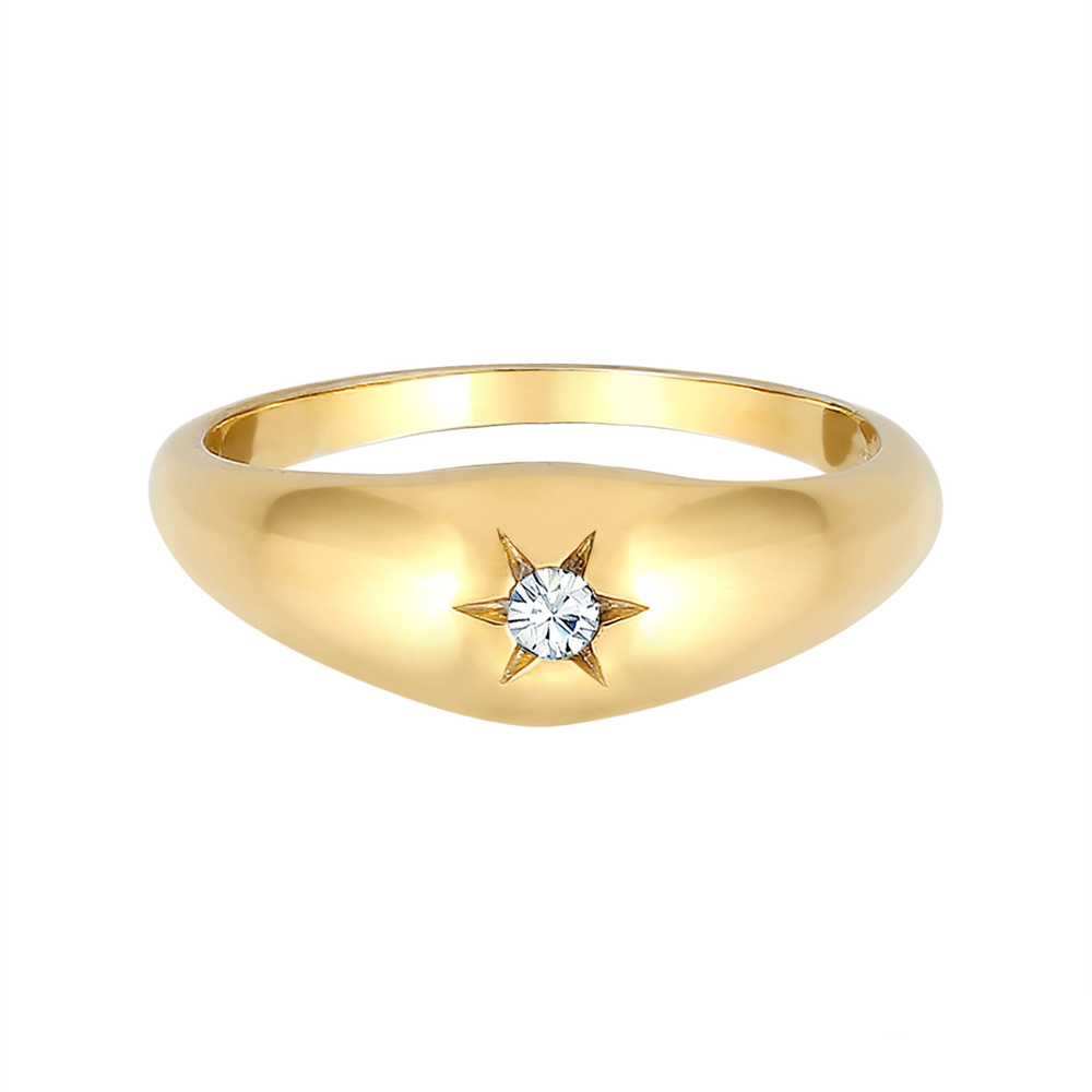 Elli Elli Bague pour dames symbole de l'étoile scintillant avec des cristaux en 925/10 Bague