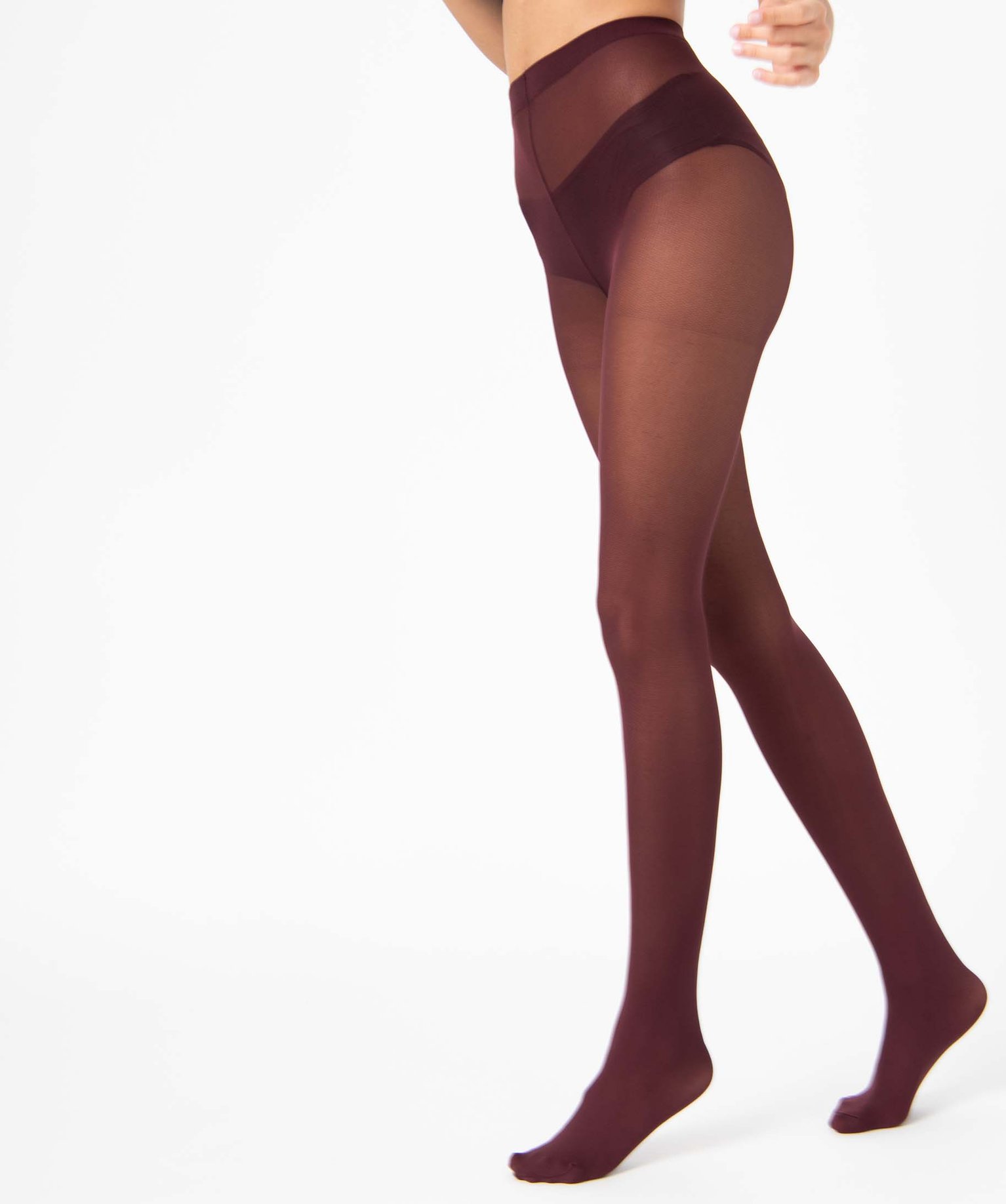 Collants semi-opaques unis 50 Deniers rouge fonce | GEMO