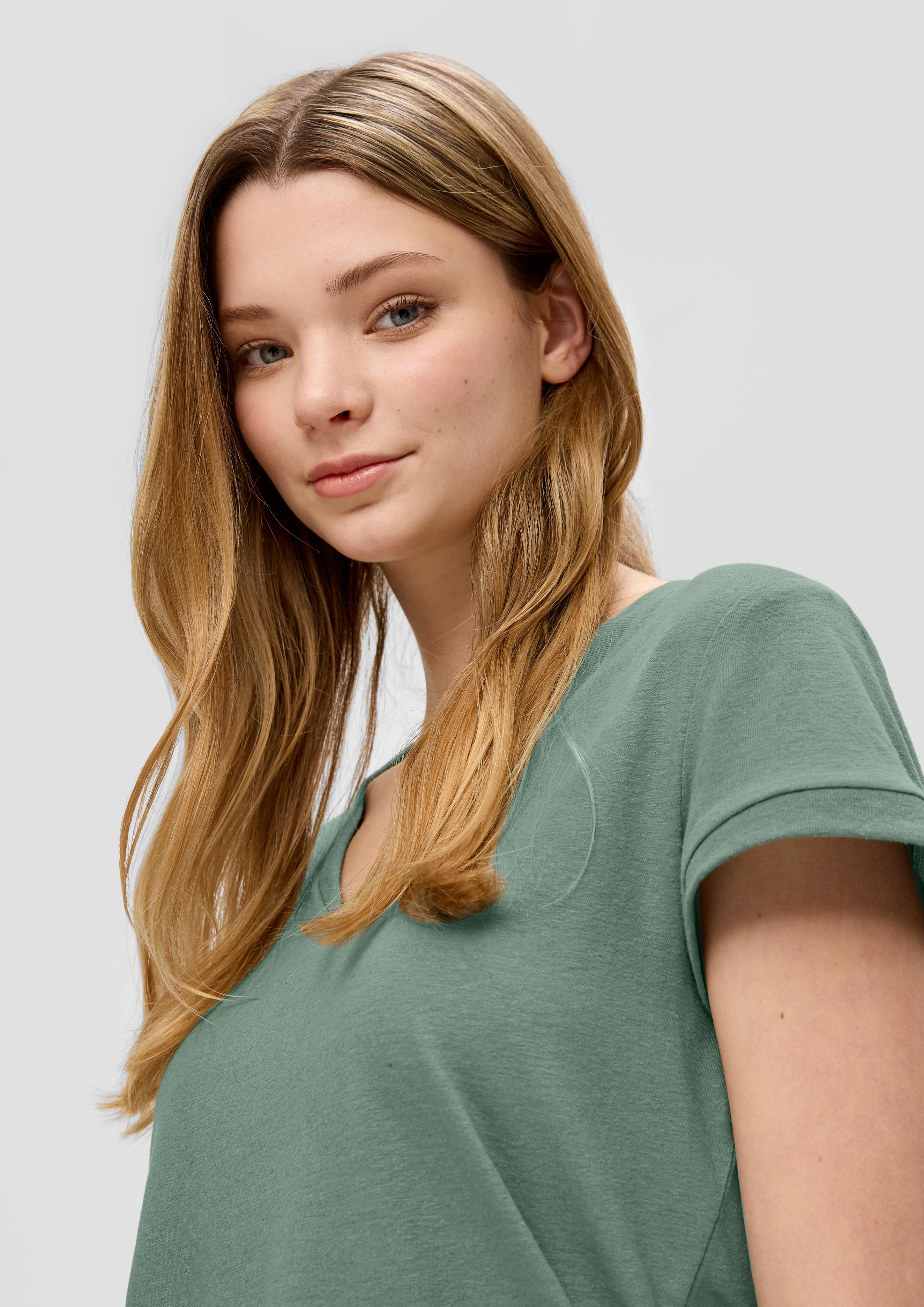 T-Shirt mit V-Ausschnitt  2144034-7816