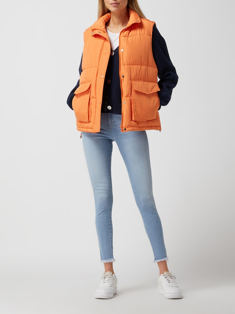 Steppweste mit Stehkragen Modell 'Julissa' in orange