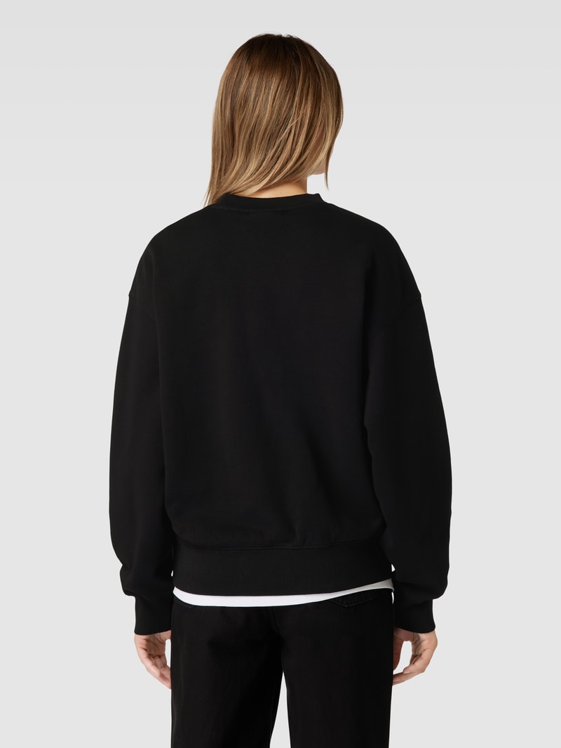 Oversized Sweatshirt mit Label-Print Modell 'BUBBLES' in schwarz