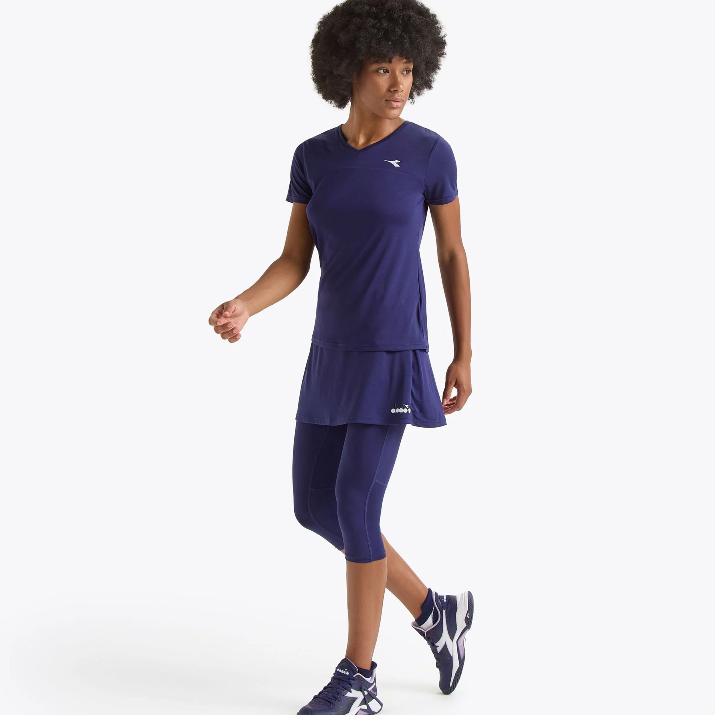 L. Short Sleeve T-Shirt Damen - Blau
