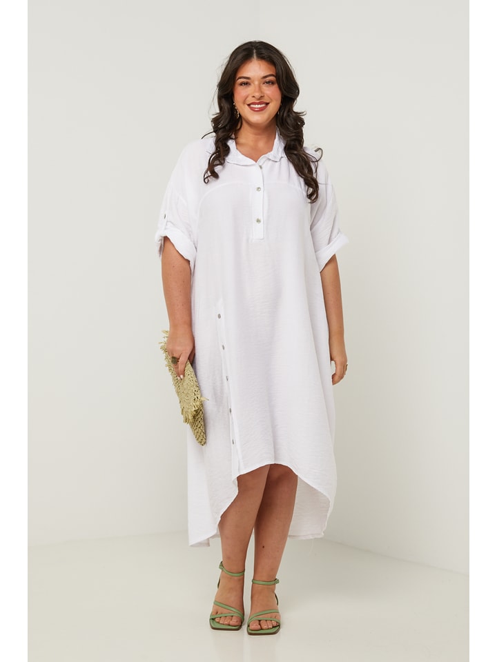 Curvy Lady Kleid in Weiß günstig kaufen