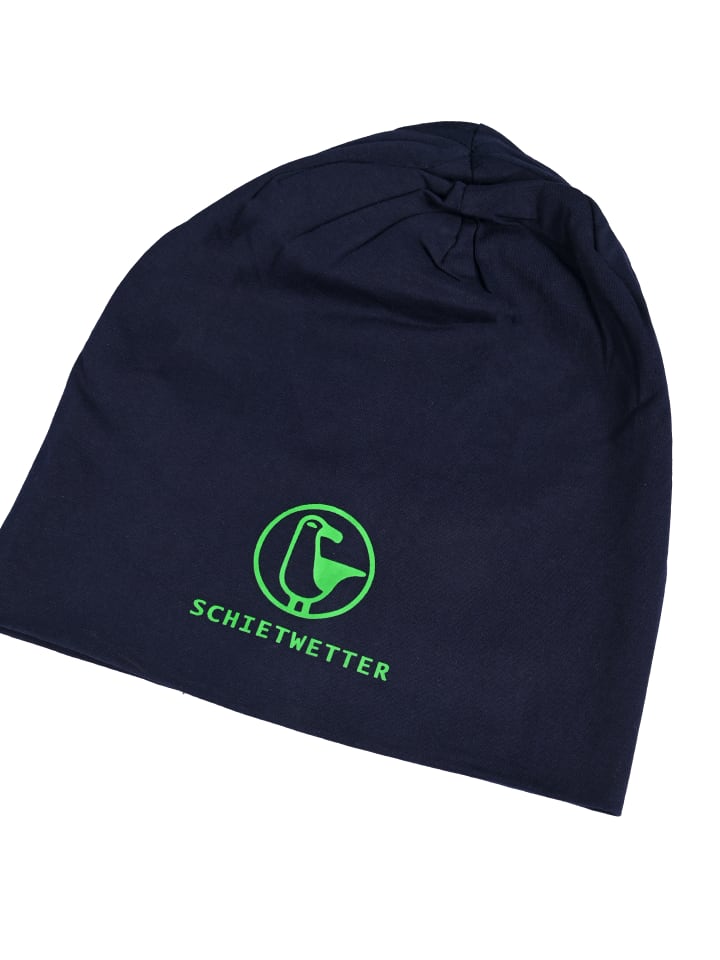 SCHIETWETTER Beanie mit Print Möwe in navy/neon green günstig kaufen onesize