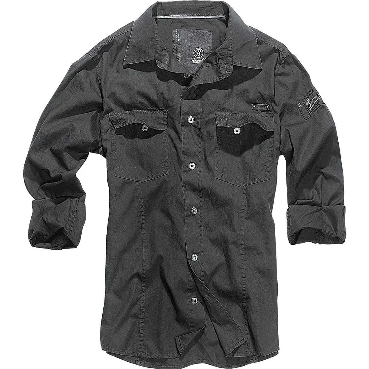 Brandit Slim Fit Shirt schwarz