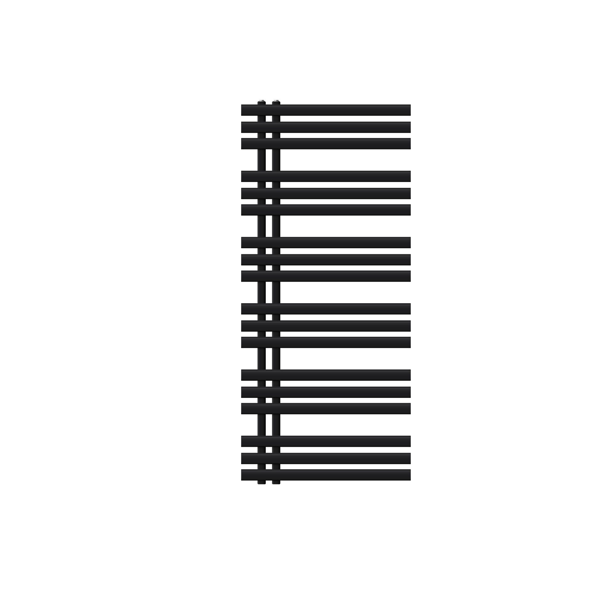 LuxeBath Badheizkörper Designheizkörper Badheizkörper IronEM Paneelheizkörper Flachheizkörper, Schwarz matt 600x1400mm inkl. Montage-Set