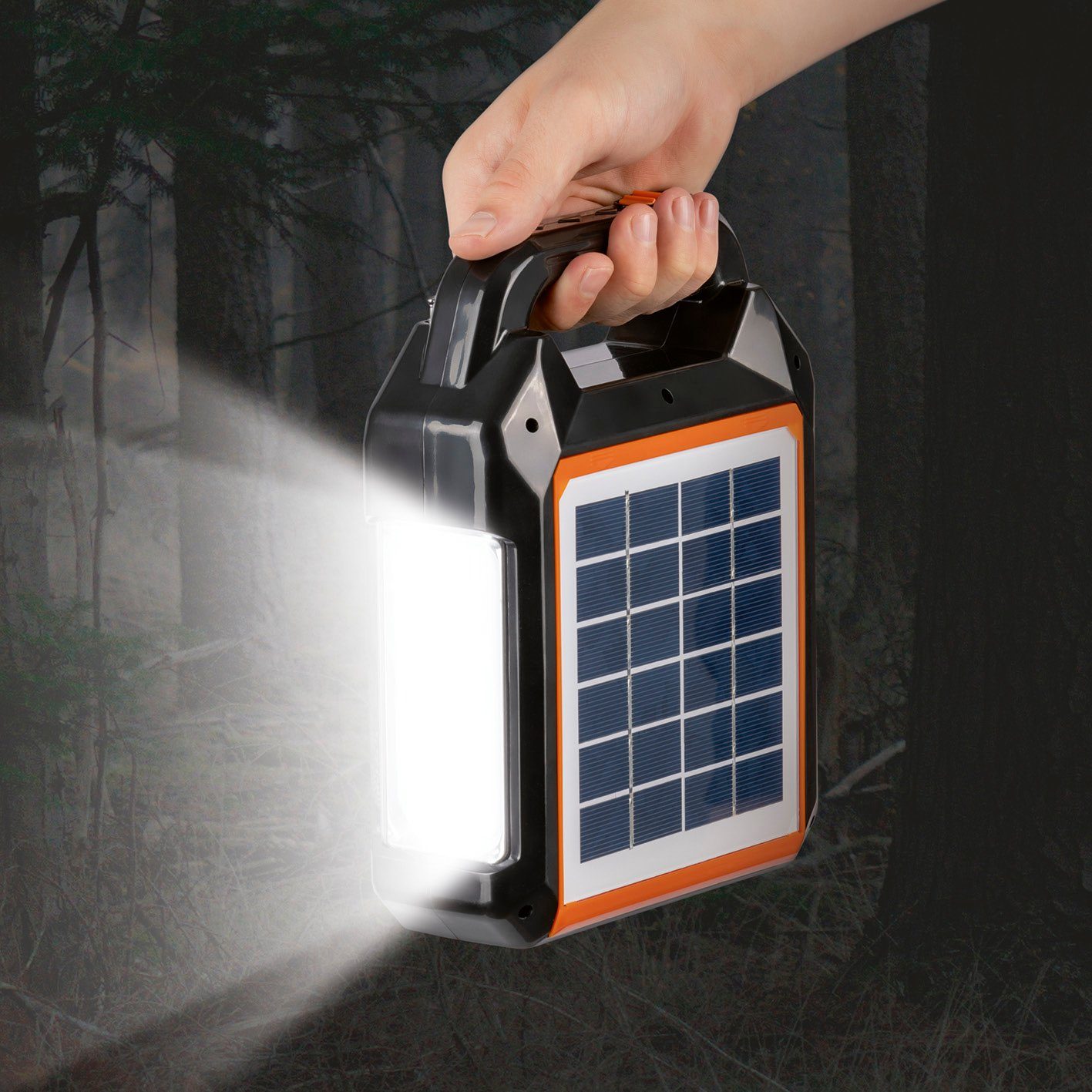 EASYmaxx Stromgenerator Solar-Generator Kit 4500mAh - schwarz/orange, (1-tlg)