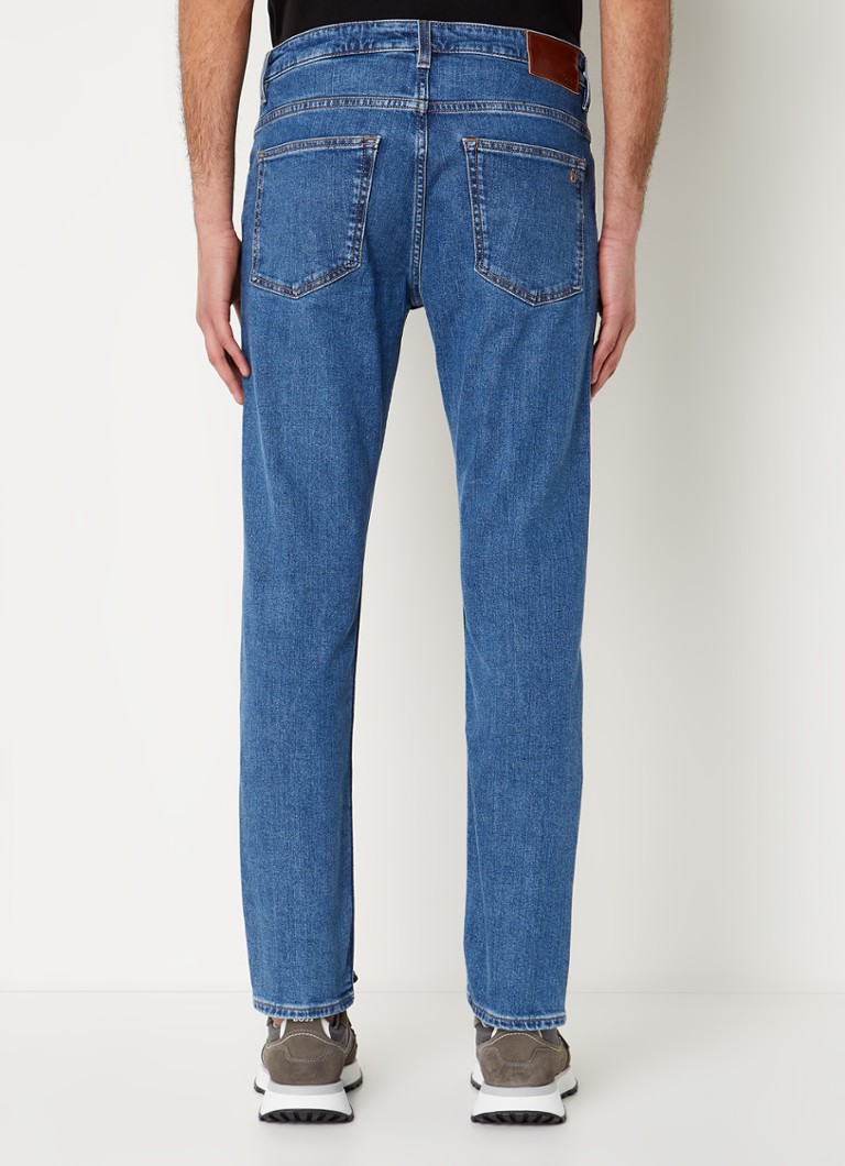 Jeansy Hugo Boss Delaware slim-fit, ciemne wyblaknięcie