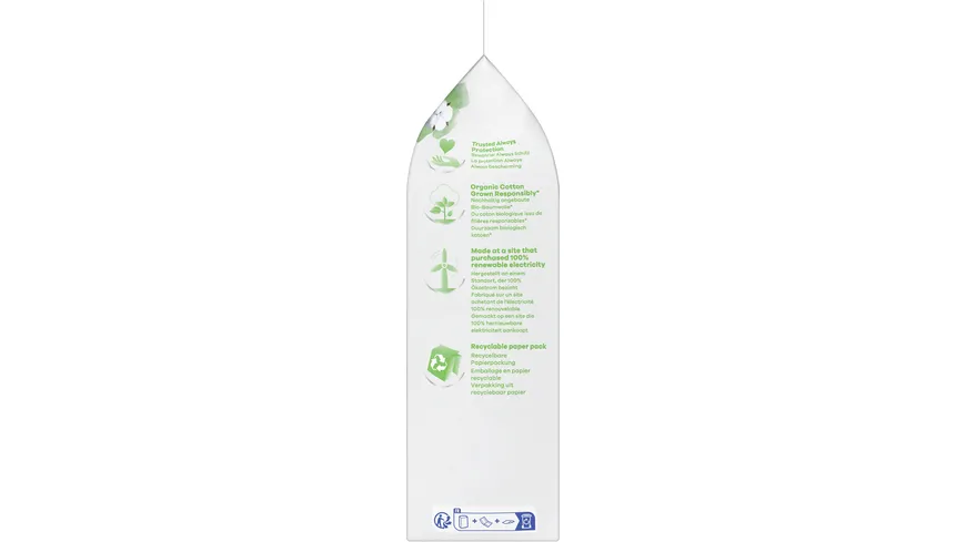 Always Ultra Damenbinden Cotton Protection Long mit Flügeln 18ST