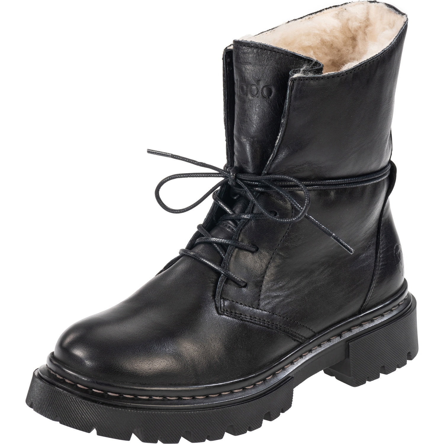 Palado Kasos Block, Schnürstiefel, Damen, Schwarz