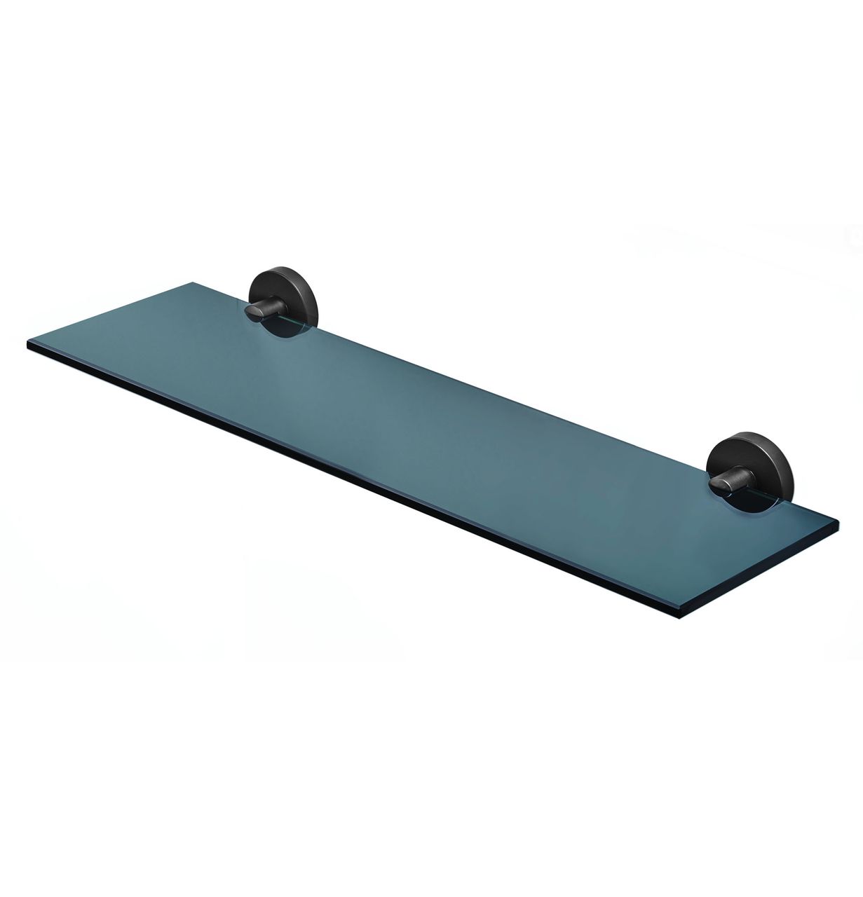 Weles AMARE Luxus Regal Glasablage Edelstahl/Glas - Schwarz, 50 x 16 x 5,5 cm
