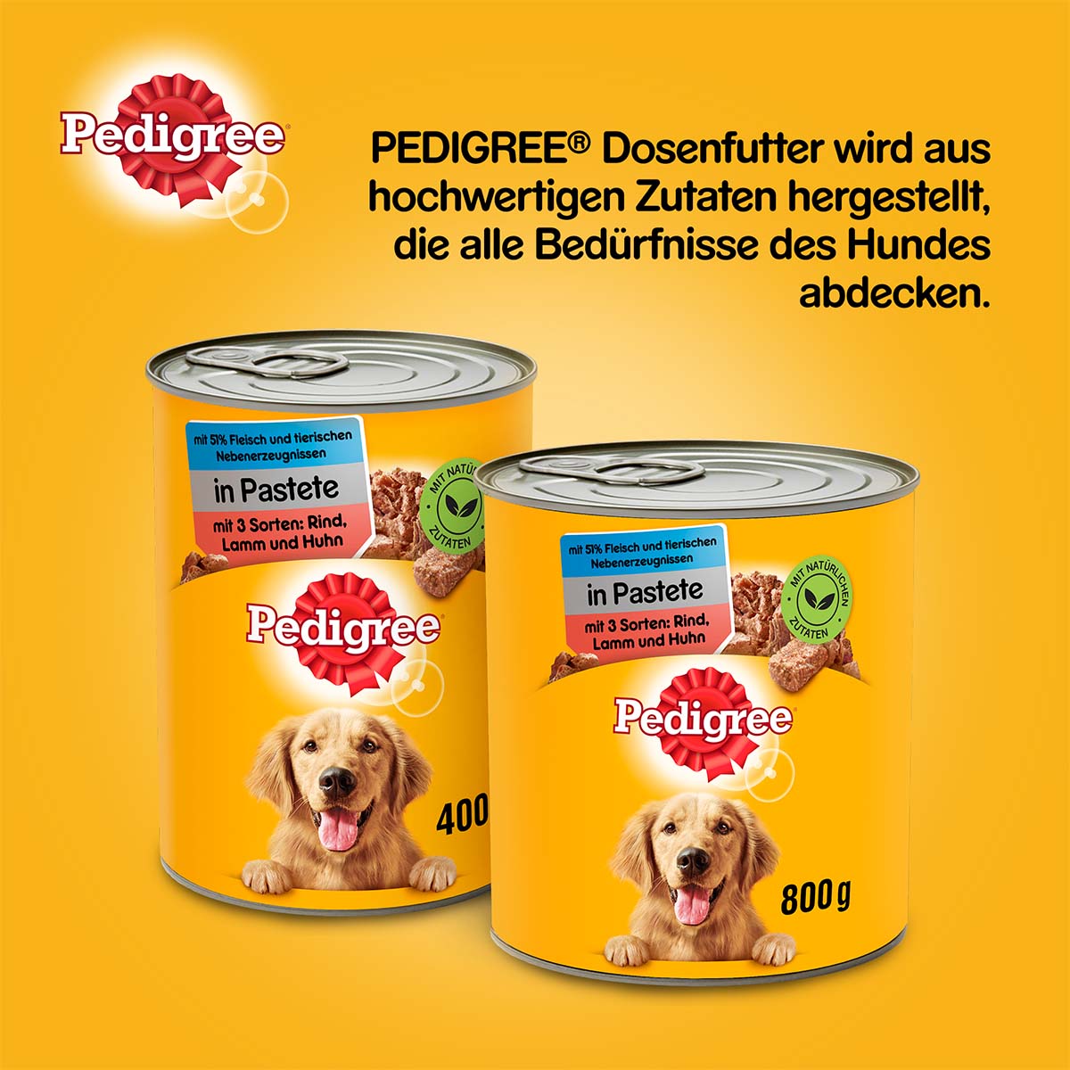 Pedigree Dose mit 3 Sorten Rind, Lamm und Huhn bei ZooRoyal