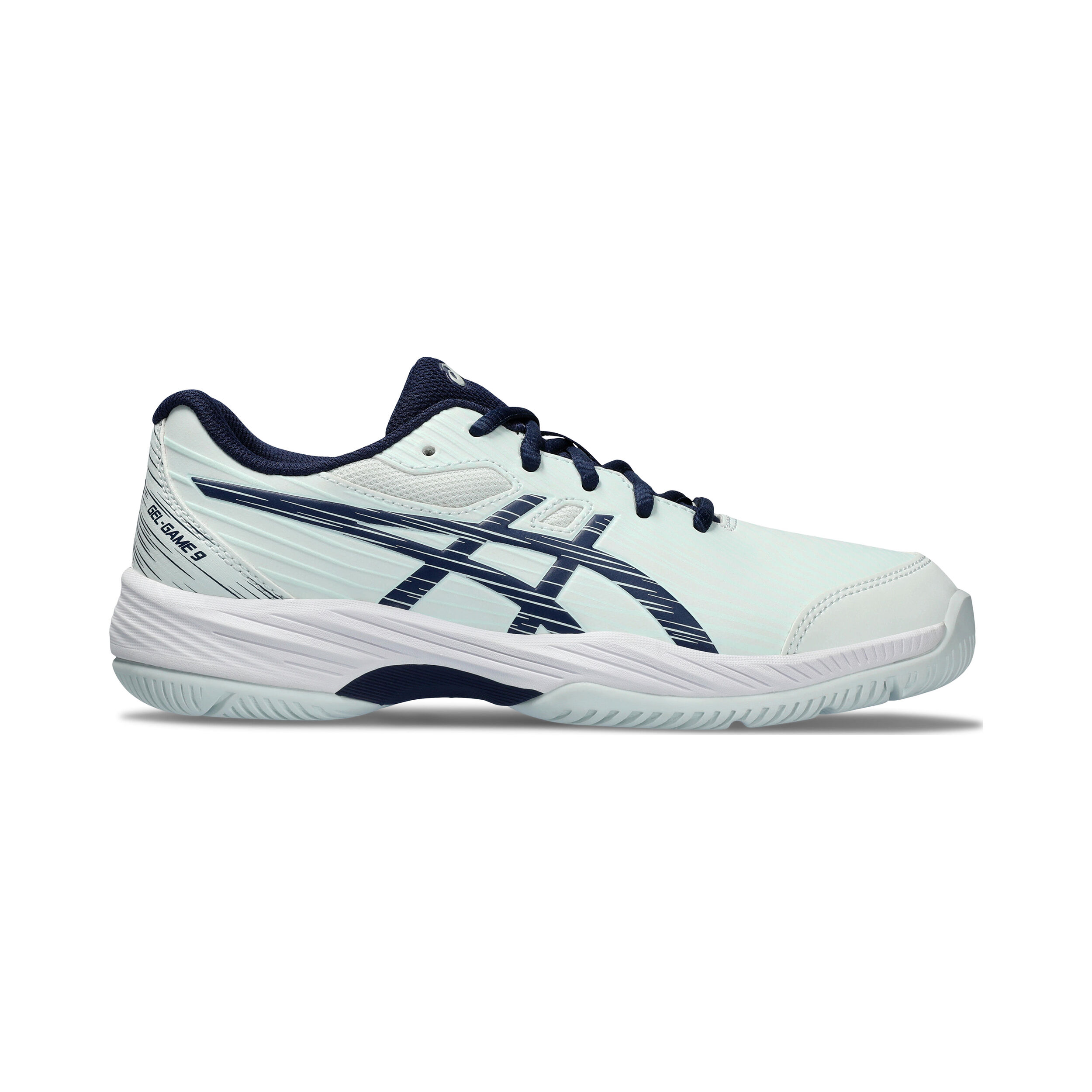 Gel-Game 9 GS Allcourtschuh Kinder - Mint, Dunkelblau