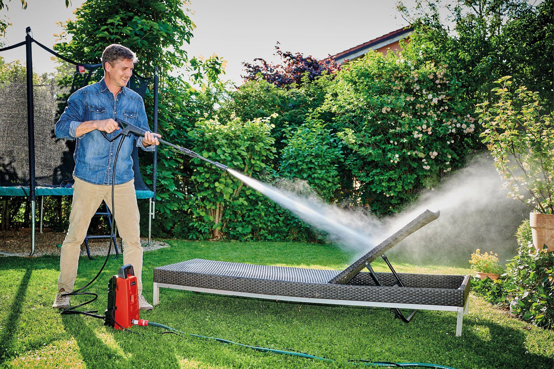 Einhell Hochdruckreiniger TC-HP 90, Druck max: 90 bar, 1200 W, Fördermenge max: 372 l/h, (8 tlg)
