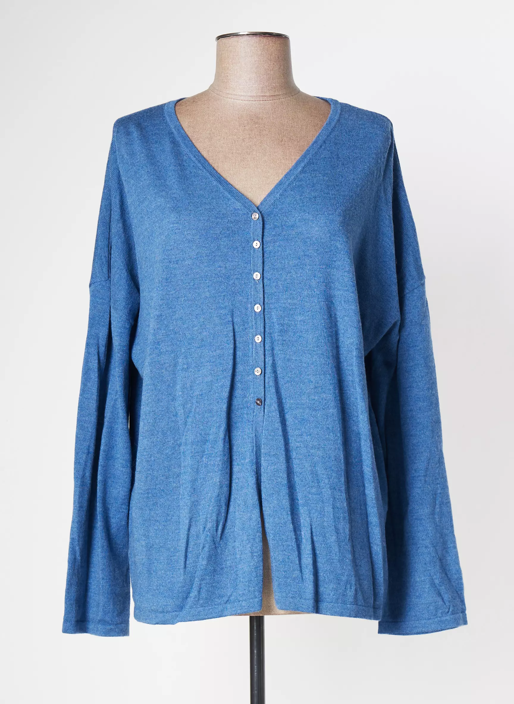 Solily Cardigans Femme couleur bleu