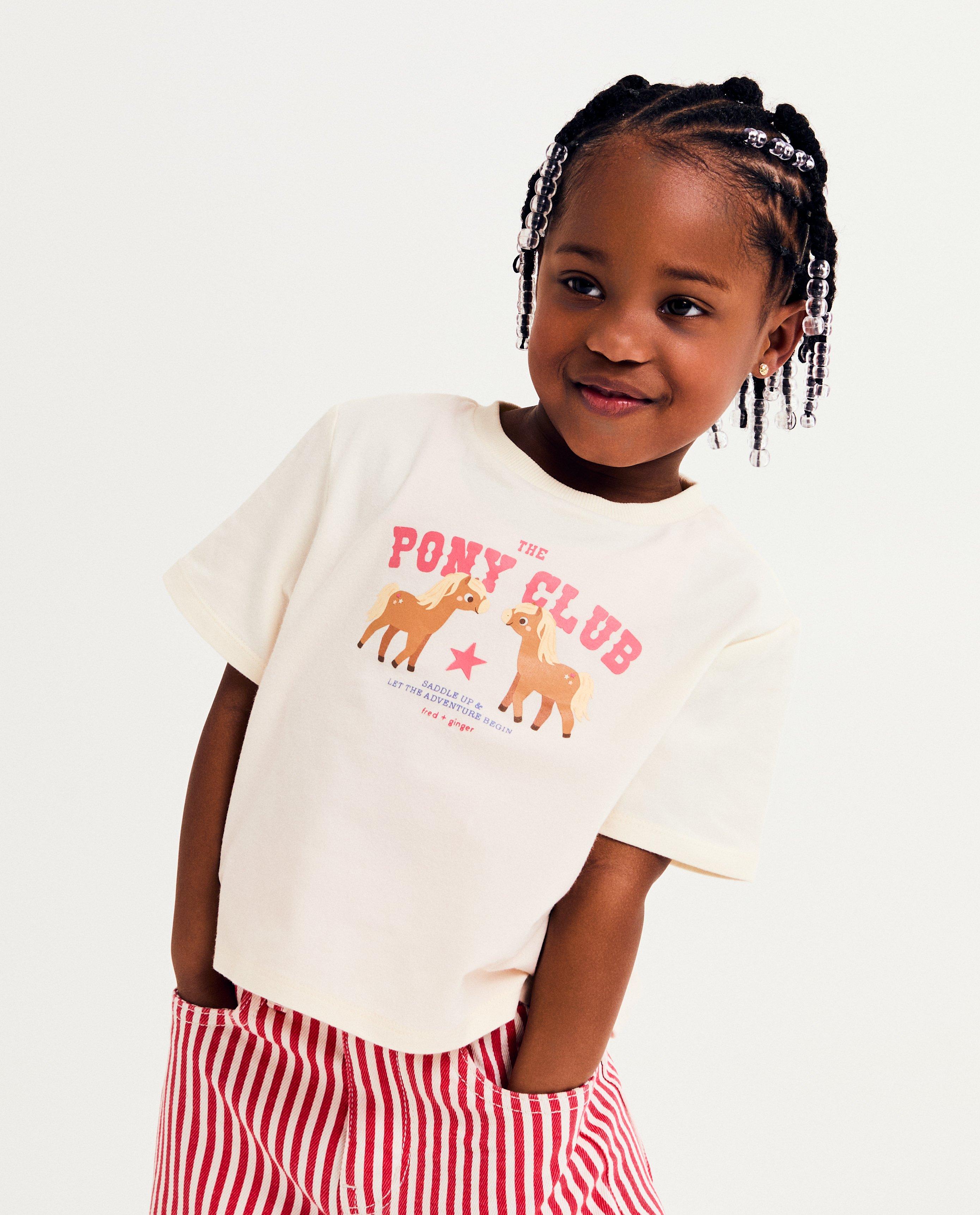 Tricou Fred + Ginger cu imprimeu, alb 92-134