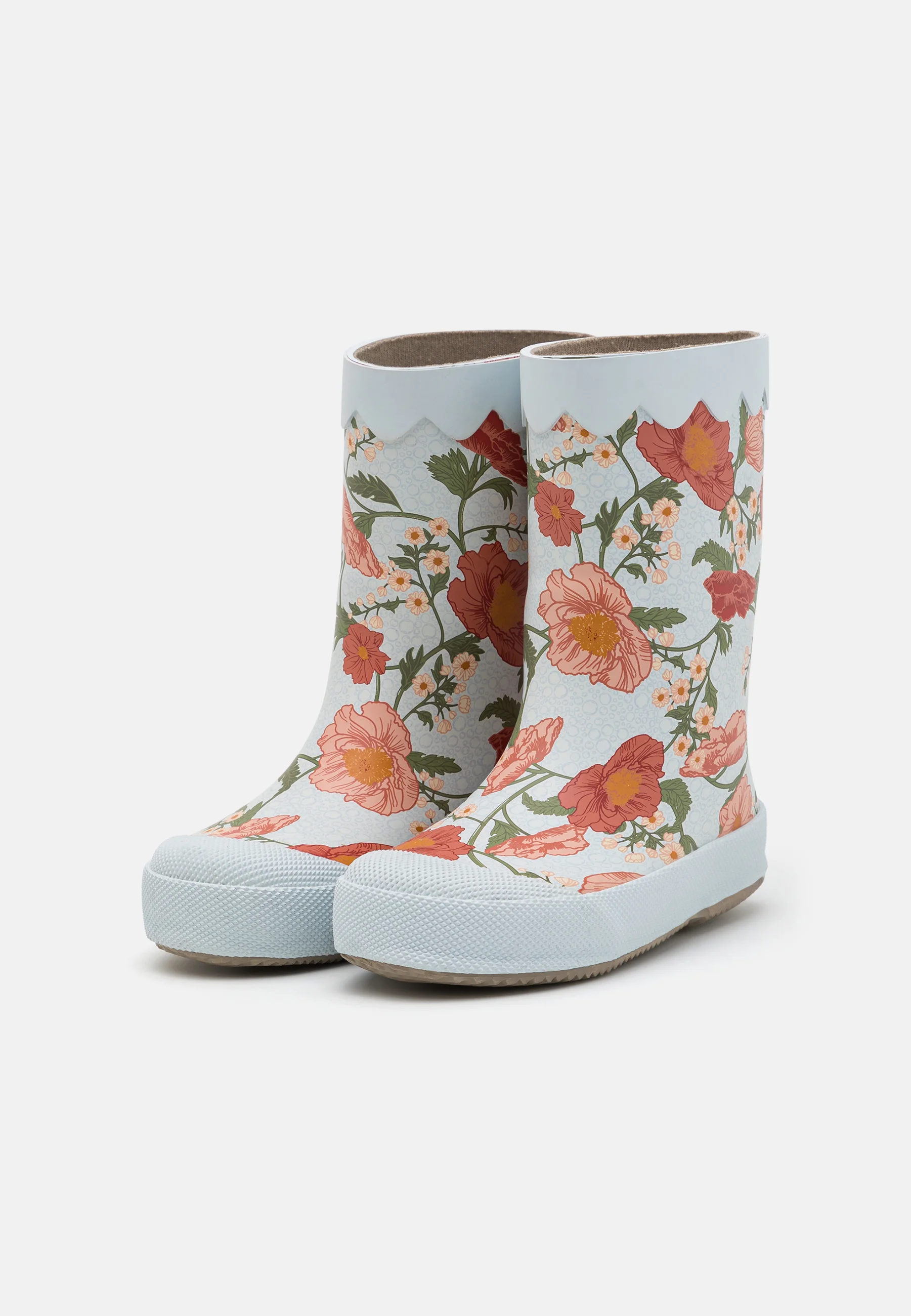 Botas de goma de trigo con estampado ondulado y barro - Botas de goma