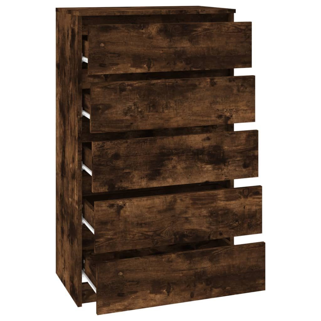 vidaXL Kommode Schubladenschrank Räuchereiche 60x36x103 cm Holzwerkstoff (1 St)