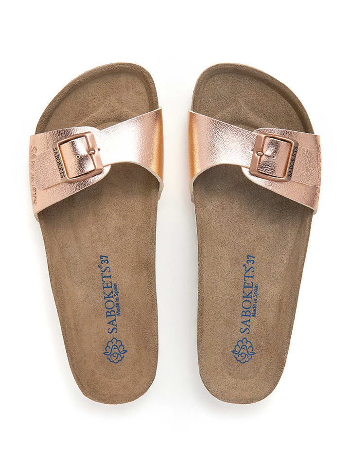 SABOKETS Pantoletten in Rosa/ Gold günstig kaufen