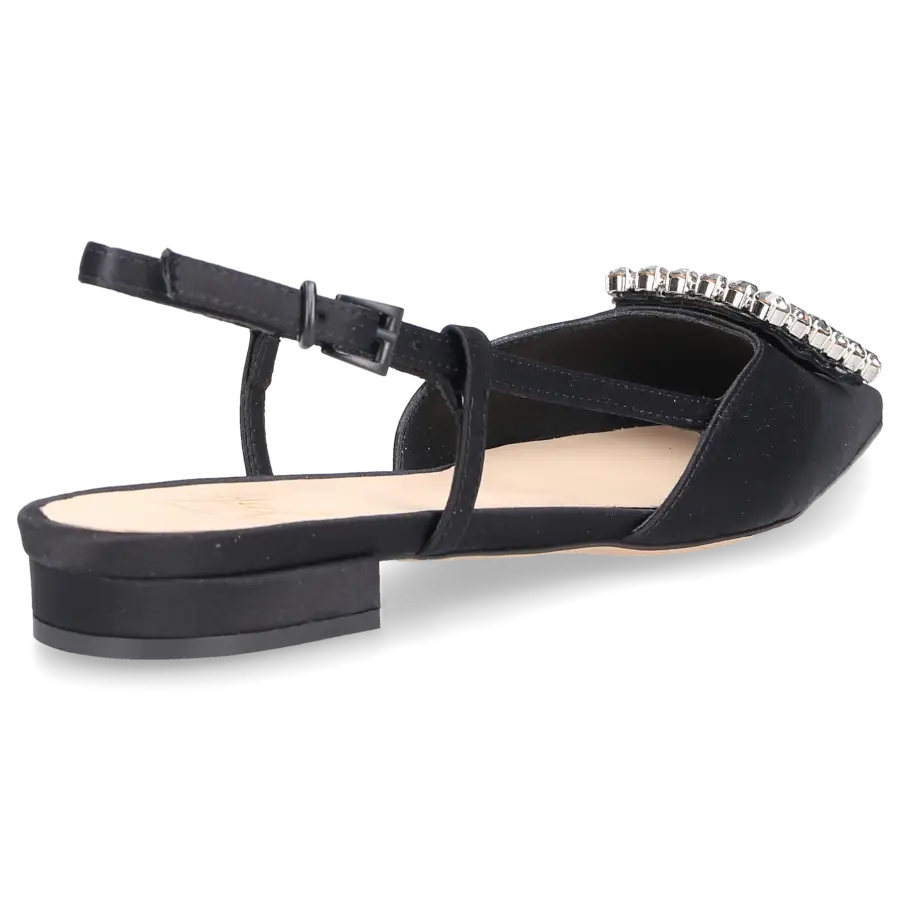 Roberto Festa - Sling-Ballerinas LAVANDA Satin - schwarz