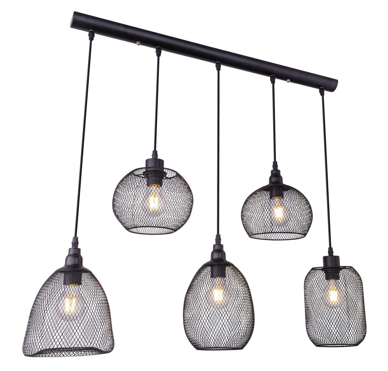 Globo Lighting - ANYA - Hängeleuchte Metall schwarz, 5x E27