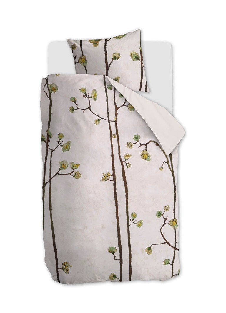 Set de lenjerie de pat „Muzeul Van Gogh – Flori de prun” din satin de bumbac cu 220 de fire, complet cu fețe de pernă.