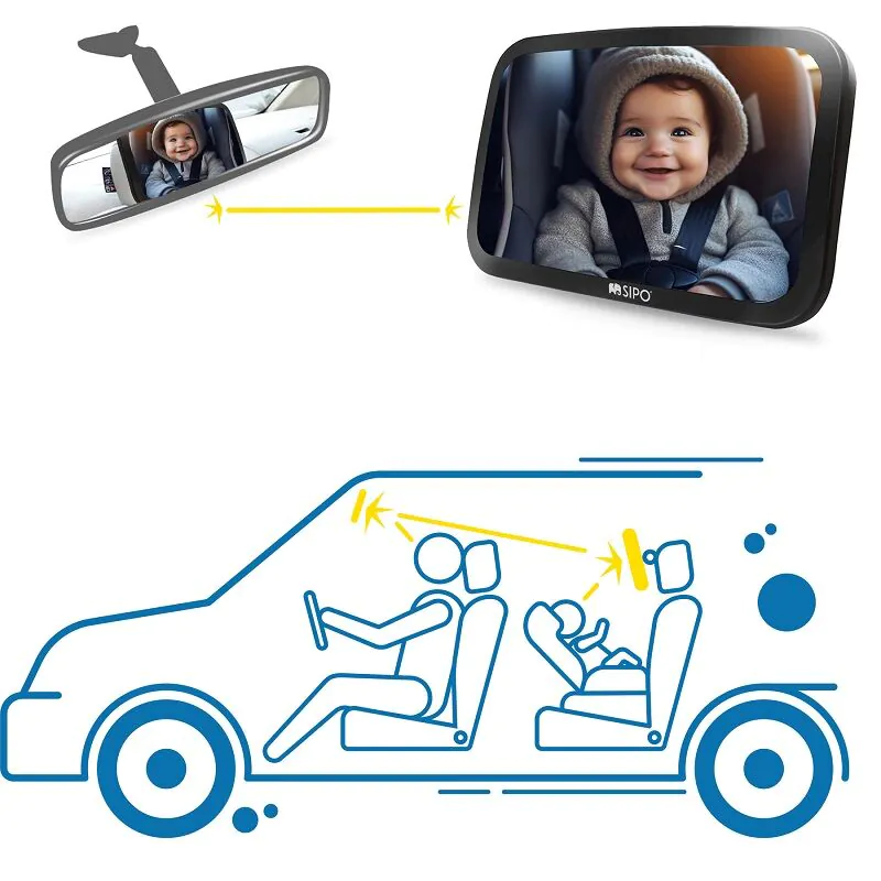 Espelho Sipo para observar seu filho no carro.