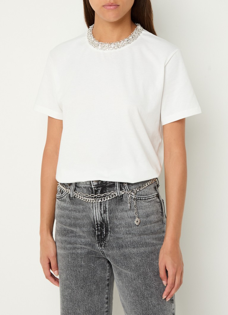 Maje T-shirt with rhinestones