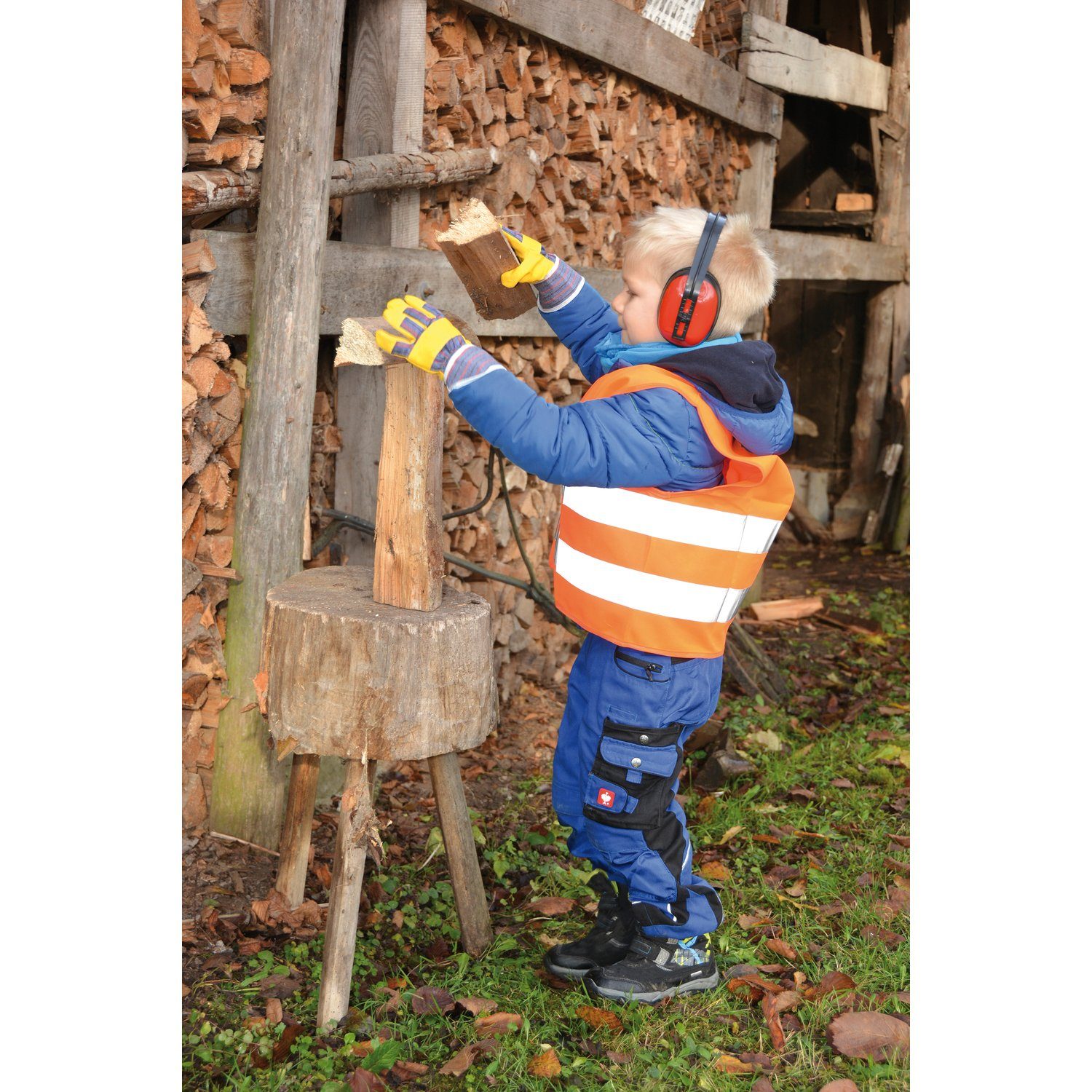 EDUPLAY Arbeitshandschuh-Set Kinder Bauarbeiter-Handschuhe 1 Paar