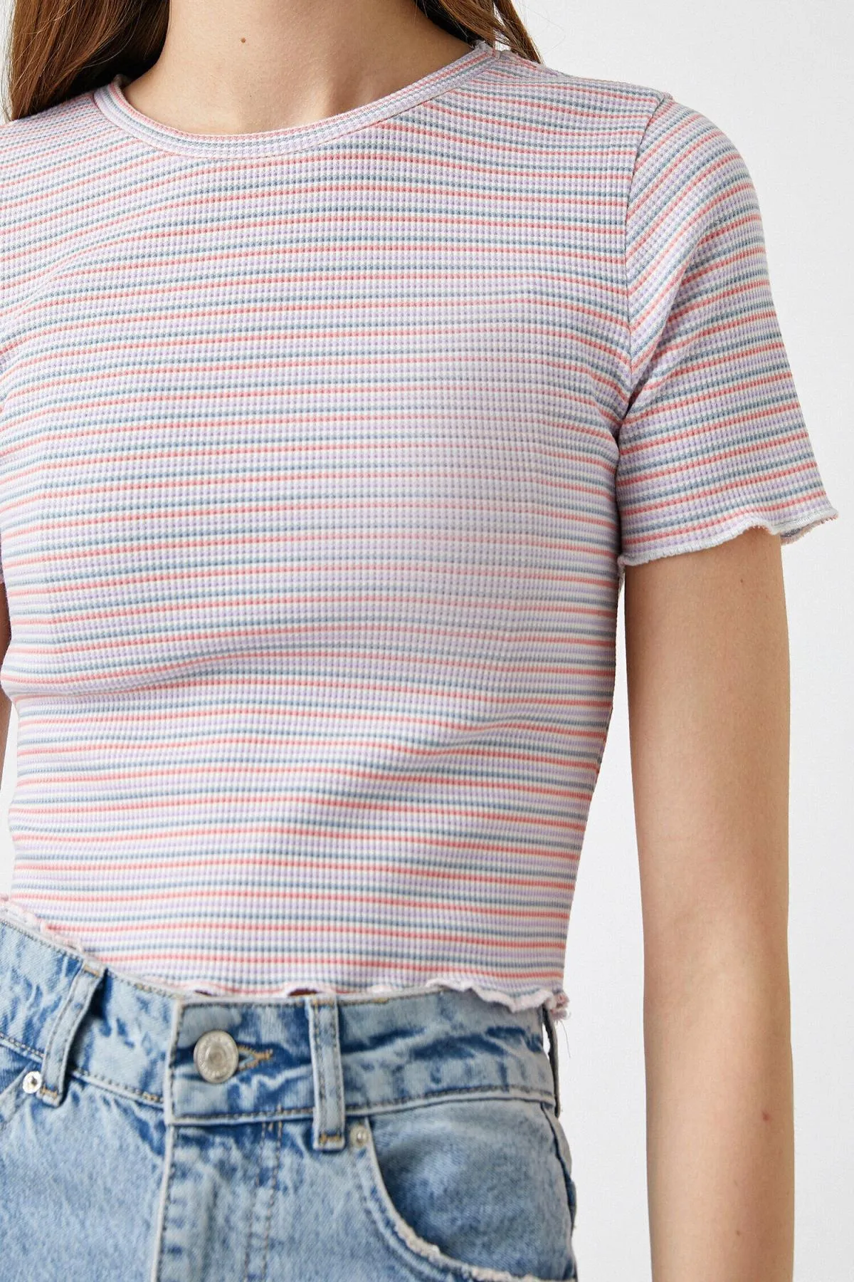 Koton  T-Shirt - Lila - Regular Fit
