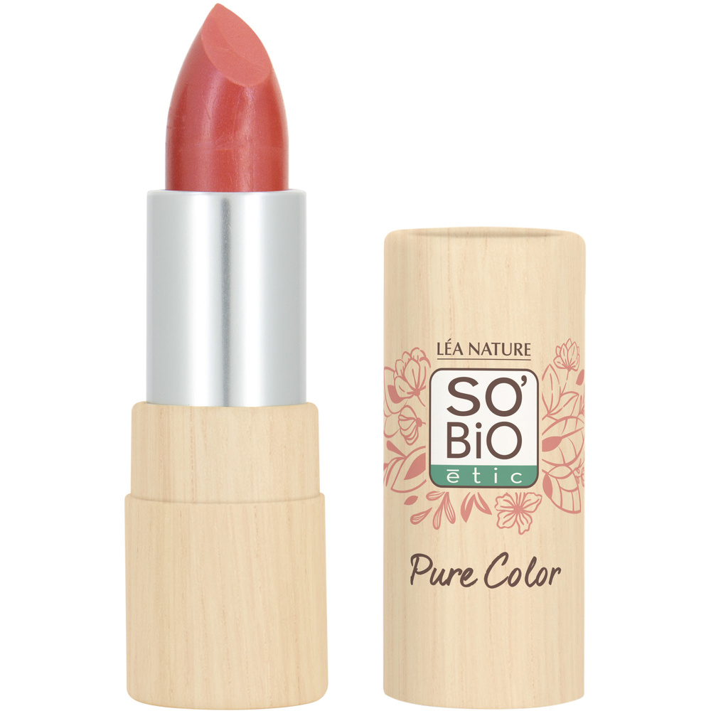 LÉA NATURE SO BiO étic Rouge à lèvres, Pure Color - 10 Corail lumière - Satiné Rouge à lèvres