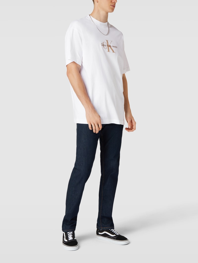 T-Shirt mit Label-Print Modell 'ARCHIVAL' in weiß