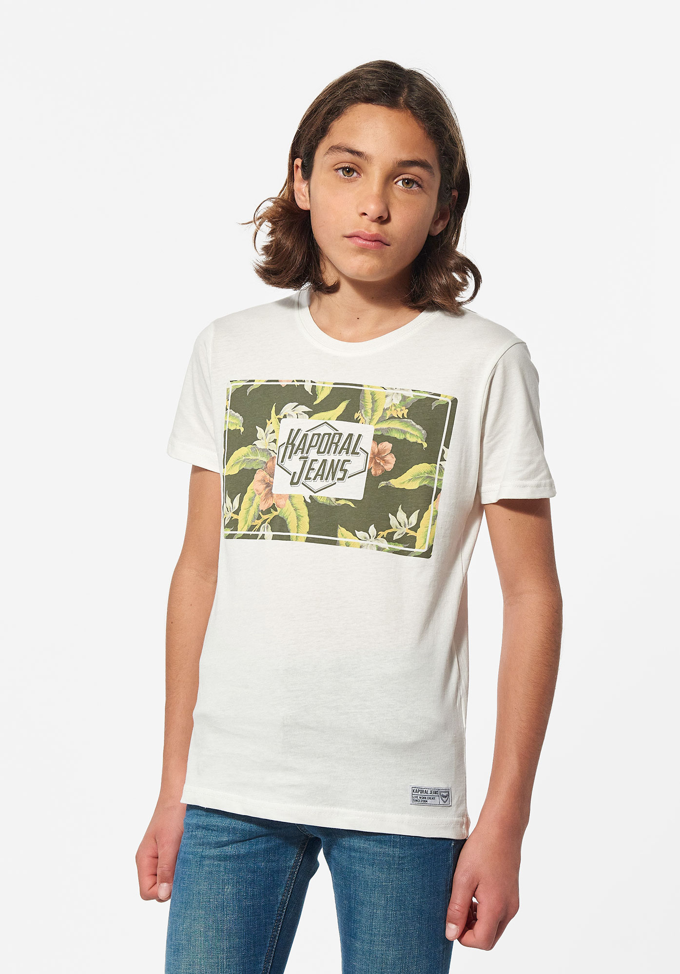 ROLL   T-shirt blanc Garçon en 100% coton bio